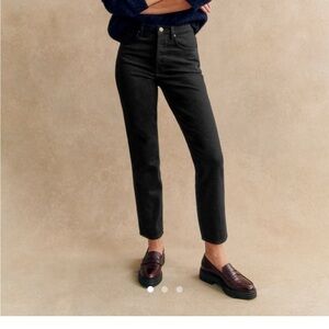 Sezane Black Straight Leg Women's Jeans